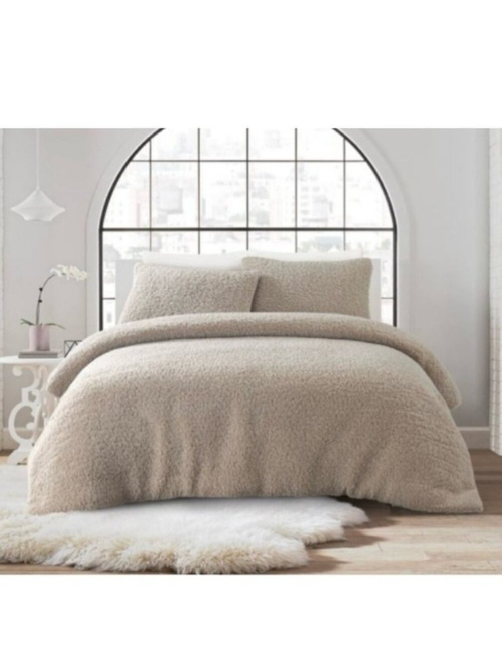 NWT Rachel Zoe 3pc Duvet Cover Bedding Set Full/Queen Shams Plush Cozy Sherpa